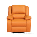 Orange Color Reclining Cheap Leather Single Sofa